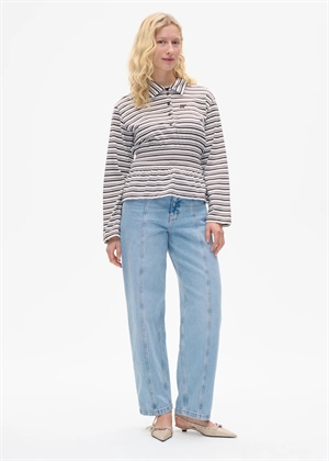 Josefin polo bluse Coffee Bean Stripe Baum Und Pferdgarten